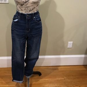 Dark wash mom jeans